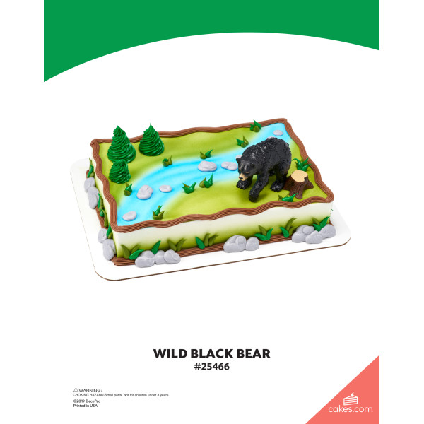 Wild Black Bear The Magic of Cakes® Icing Only Page