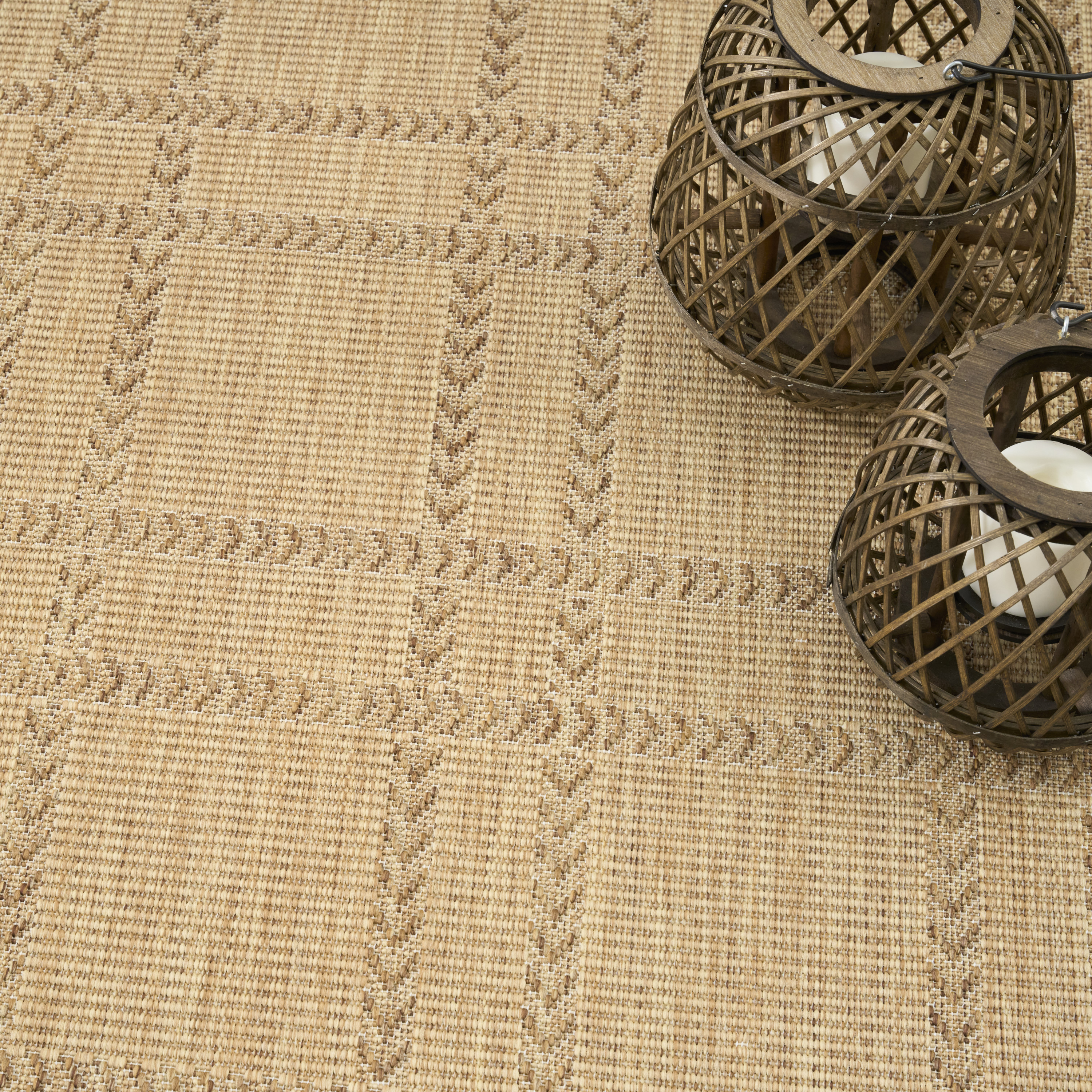 Nourison Horizon Indoor/Outdoor 9' x 12' Natural Modern Rug