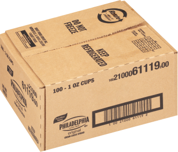 PHILADELPHIA Original Cream Cheese Spread, 1 oz. Cup (Pack of 100), 6.25 Oz