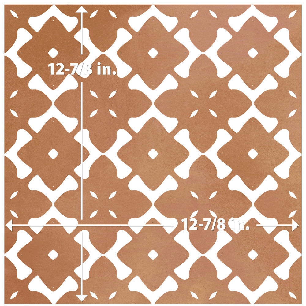 Bari Fortuna Cotto 12-7/8 in. x 12-7/8 in. Porcelain Floor and Wall Tile