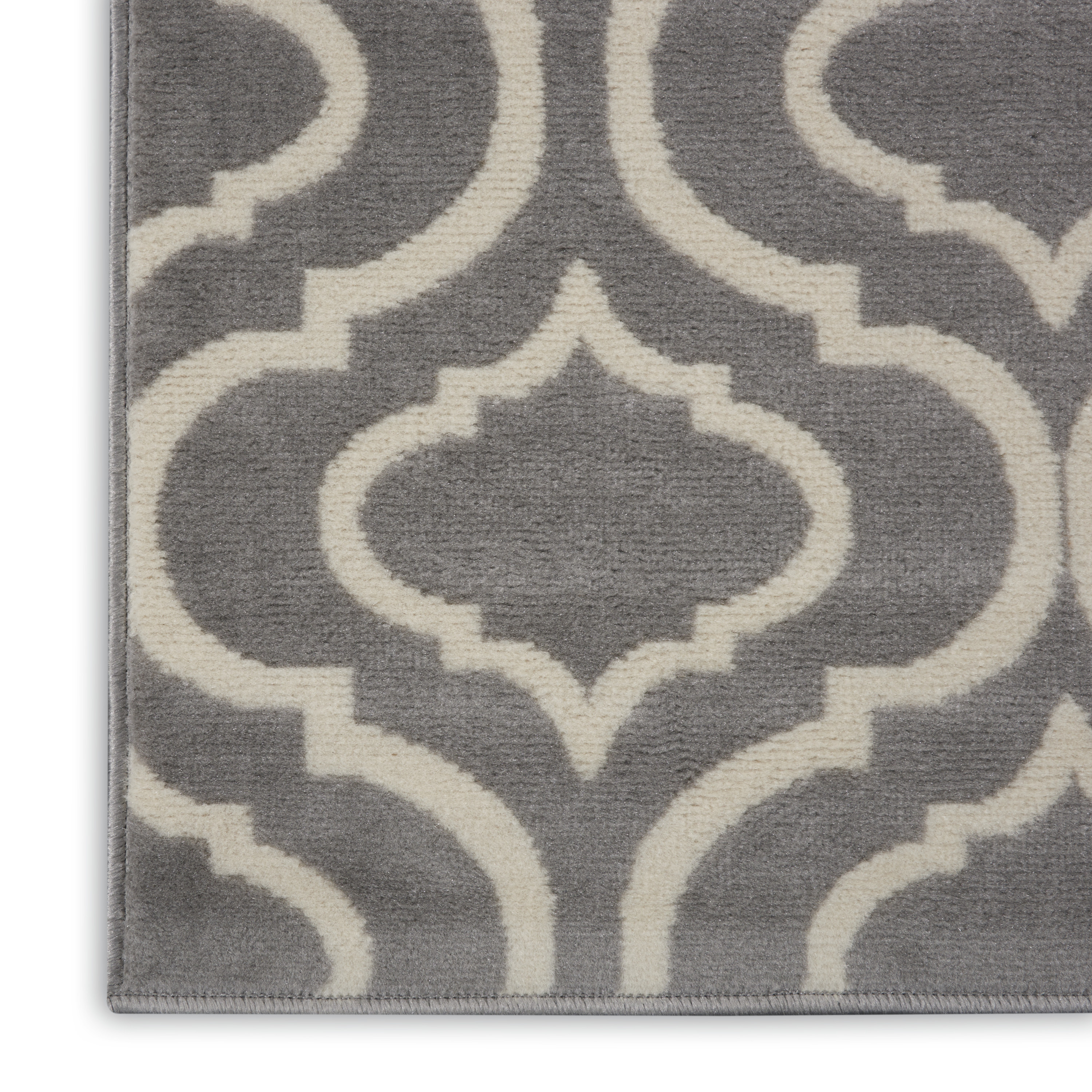 Nourison Jubilant 2'3" x 7'3" Grey Contemporary Indoor Rug