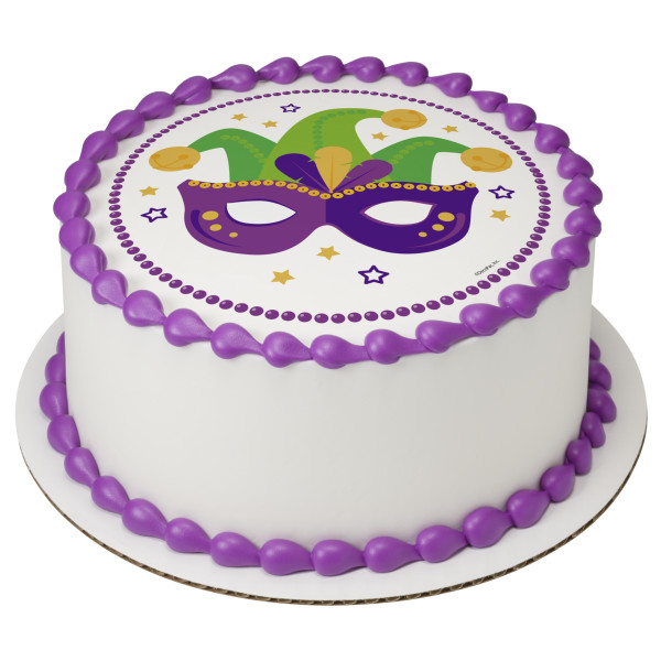 Mardi Gras Mask PhotoCake® Edible Image®