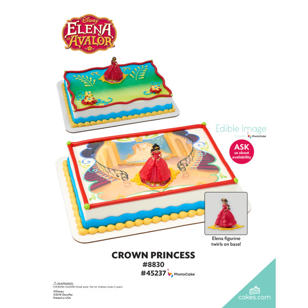 Elena of Avalor Crown Princess The Magic of Cakes® PhotoCake® Enhanced Background and Icing Page
