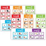 Teacher Created Resources&reg; Long Vowels Pocket Chart Cards, 205 Pieces Per Pack, 2 Packs TCR20851-2