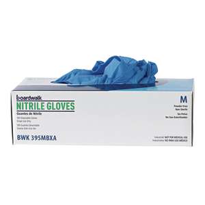 Boardwalk, Medical Grade Gloves, Nitrile, 5.0 mil, Powder Free, M, Blue