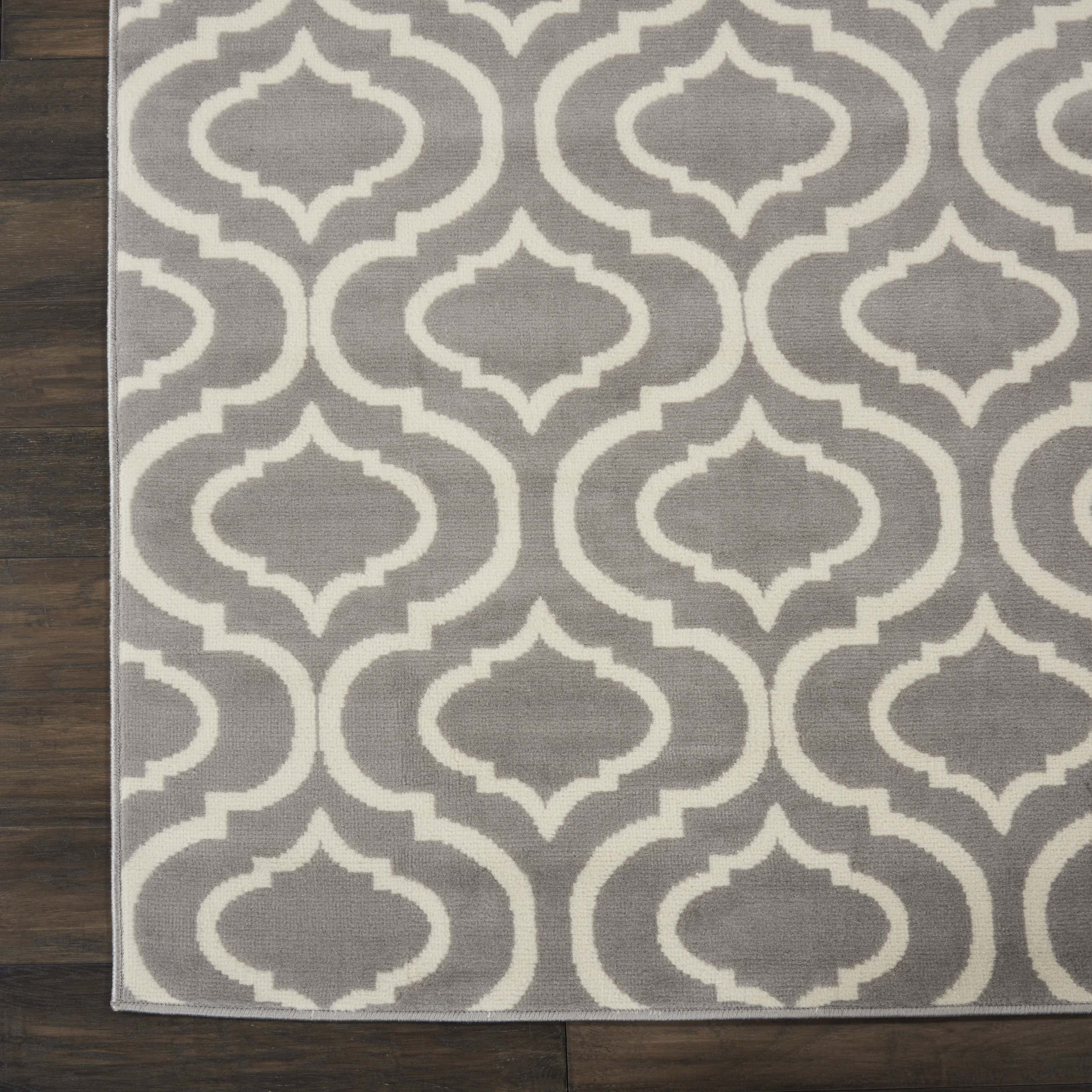 Nourison Jubilant 8'6" x 12' Grey Contemporary Indoor Rug