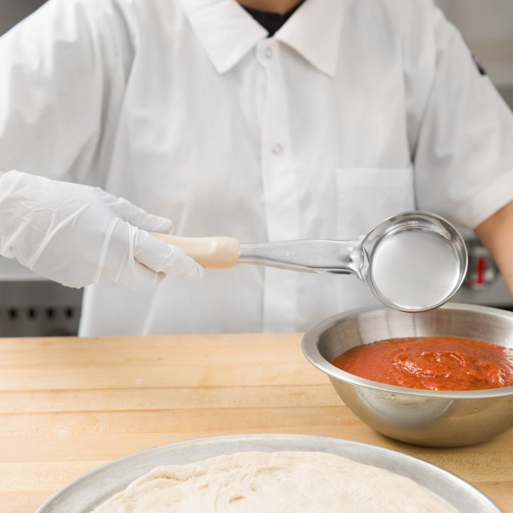 3-ounce one-piece heavy-duty solid round Spoodle® utensil with ivory nylon handle