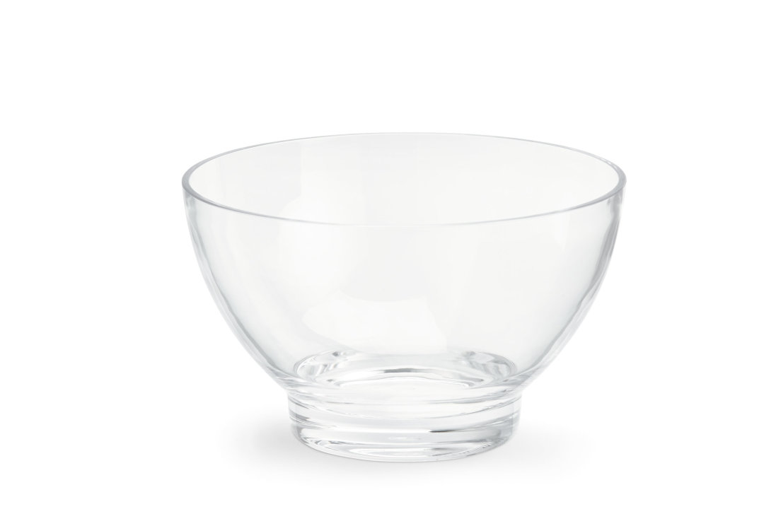 Large Round Clear Cubic Acrylic Bowls