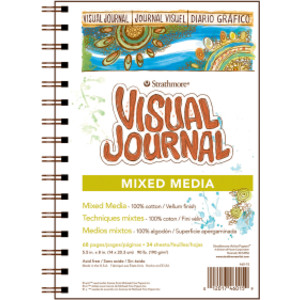 Visual Journals Mixed Media Paper Pad, Wire Binding, 34 Sheet, 5.5x8 in