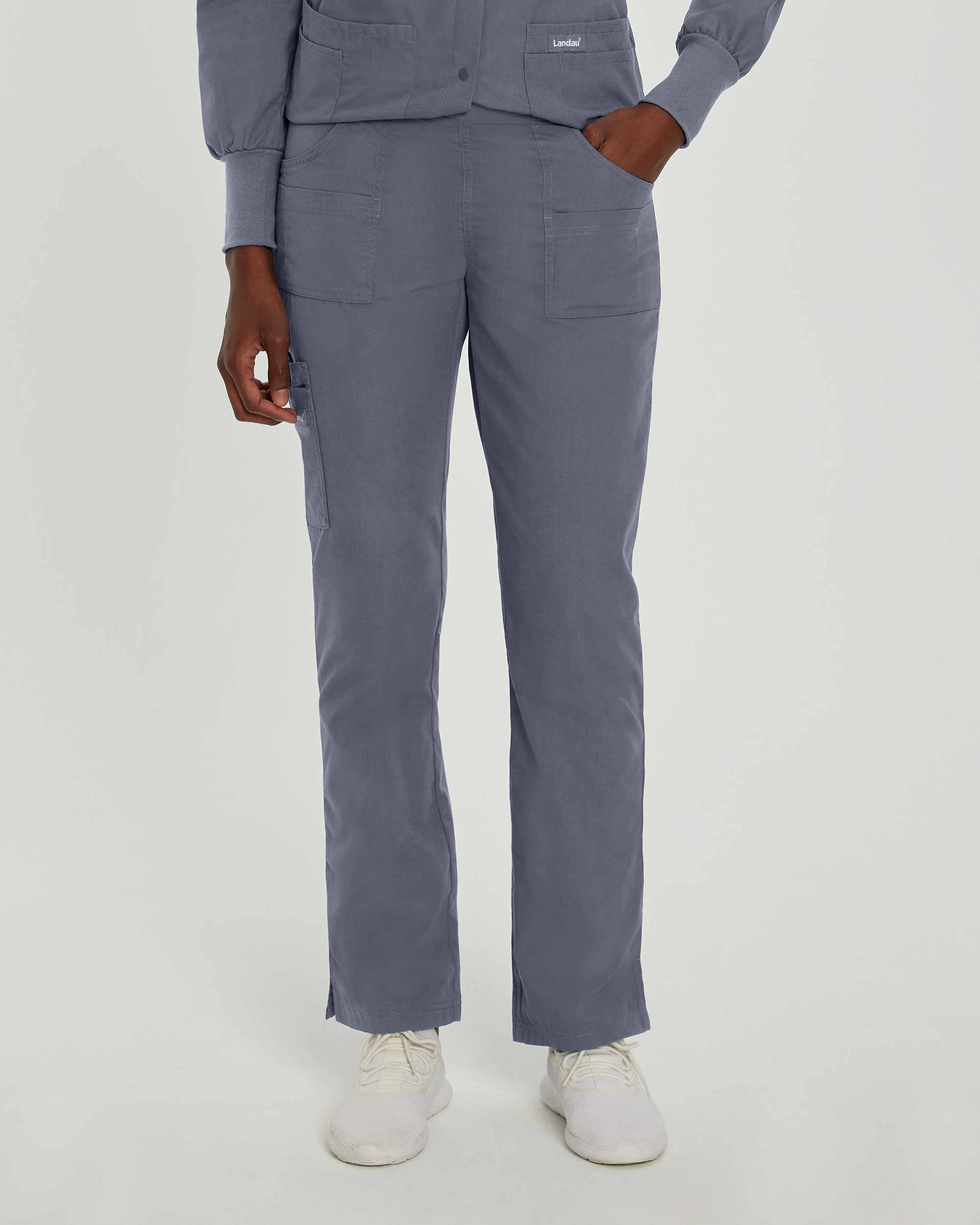 Landau Essentials Women&#8216;s Cargo Scrub Pants-Landau