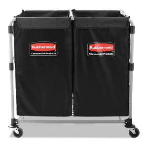 Rubbermaid Commercial, Executive Series, Executive Series™, Collapsible X Cart, 8 Bushels, Multi Stream, Black