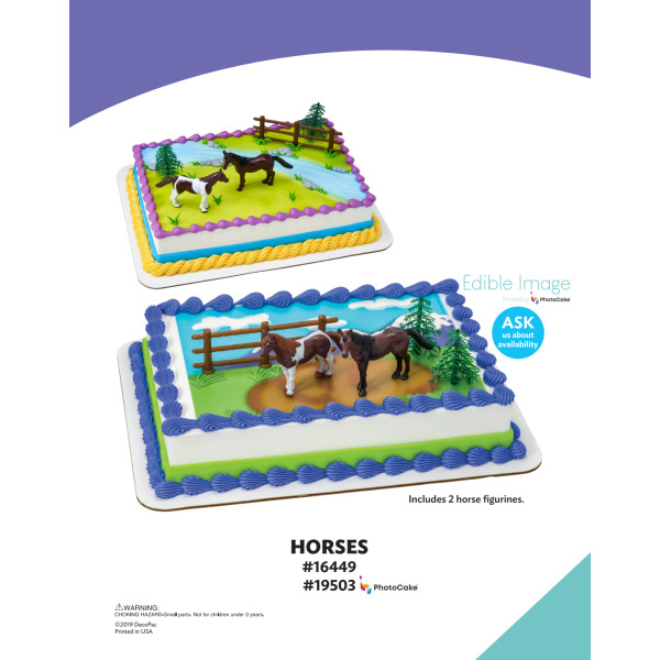 Horses The Magic of Cakes® PhotoCake® Enhanced Background and Icing Page