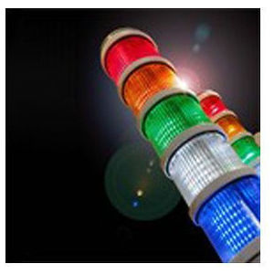 Strobe and Warning Light, LED, 24 V, Green Lens, Threaded Footing Mount, 200 Class, StackLight™