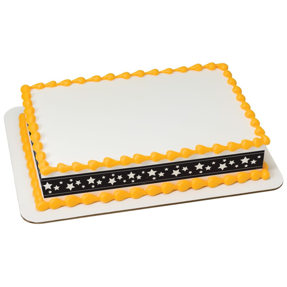 Image Cake White Stars on Black