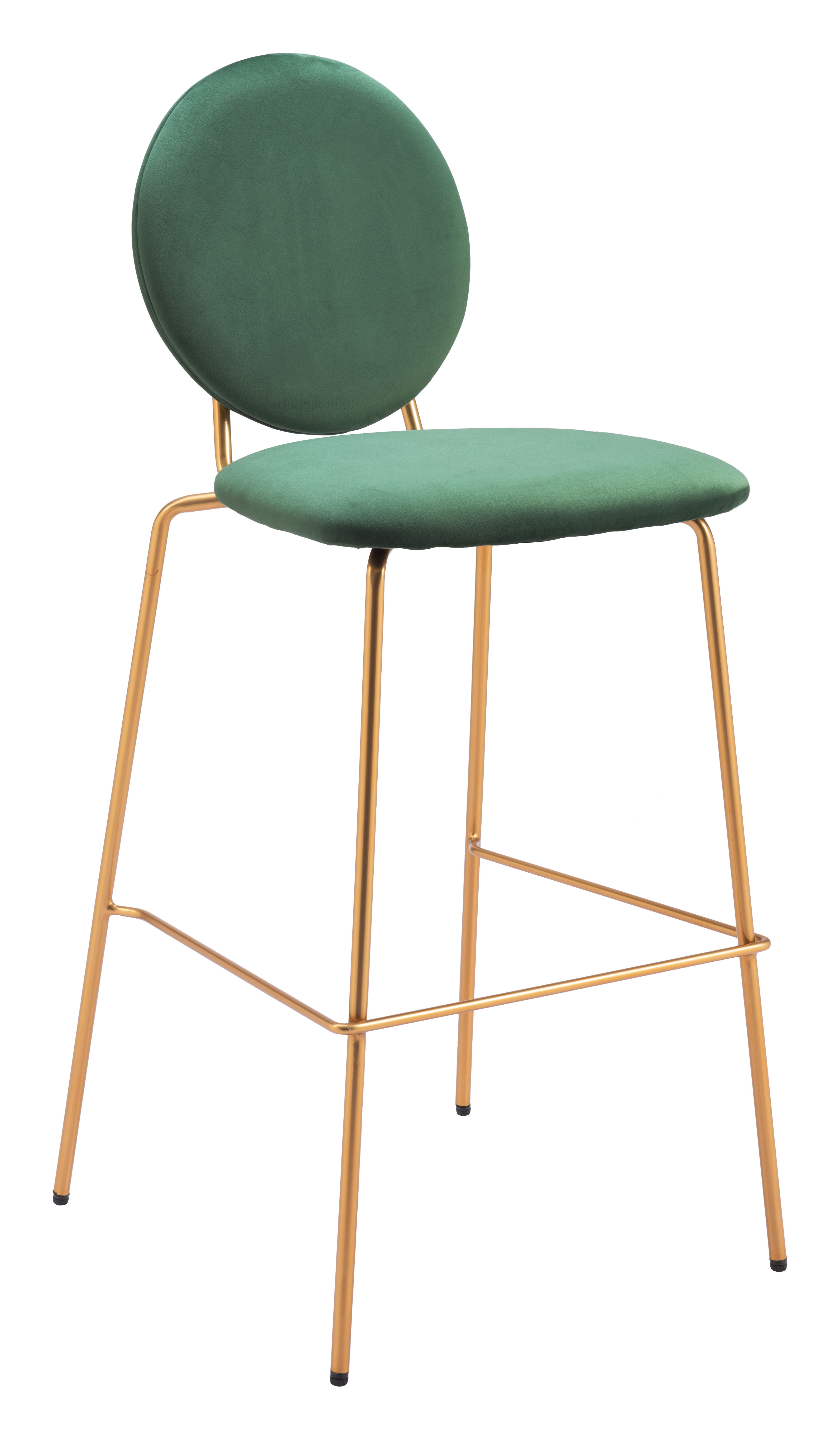Odessa Barstool (Set of 2) Green & Gold product image