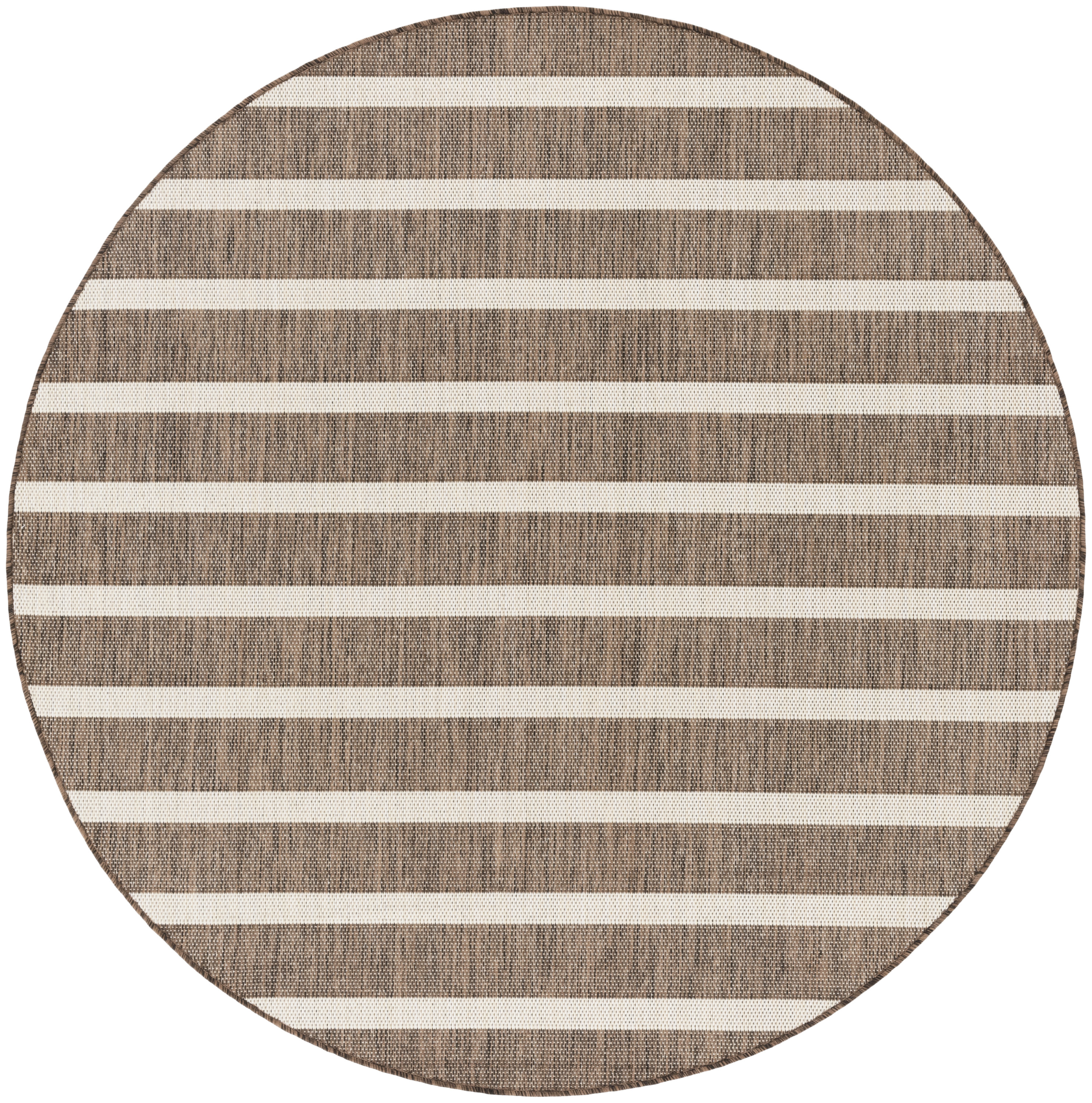 Nourison Positano 6' x Round Natural Ivory Modern Rug