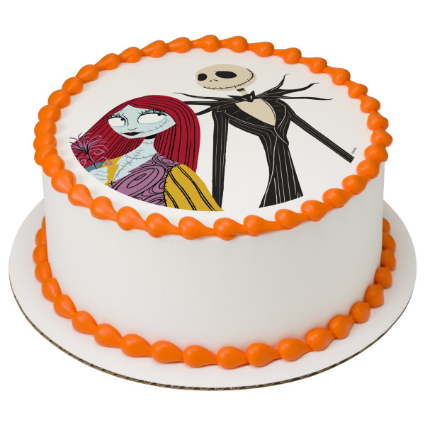 Disney Tim Burton's The Nightmare Before Christmas Jack Skellington & Sally PhotoCake® Edible Image®
