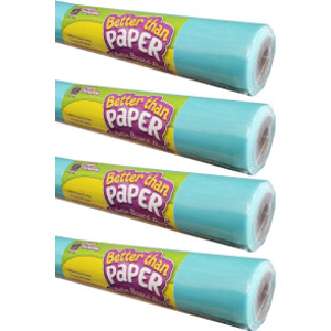 Better Than Paper® Bulletin Board Roll, 4' x 12', Light Turquoise, Pack of 4