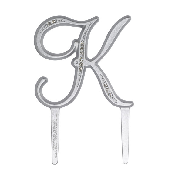 2.5" K Diamond Letter Monogram