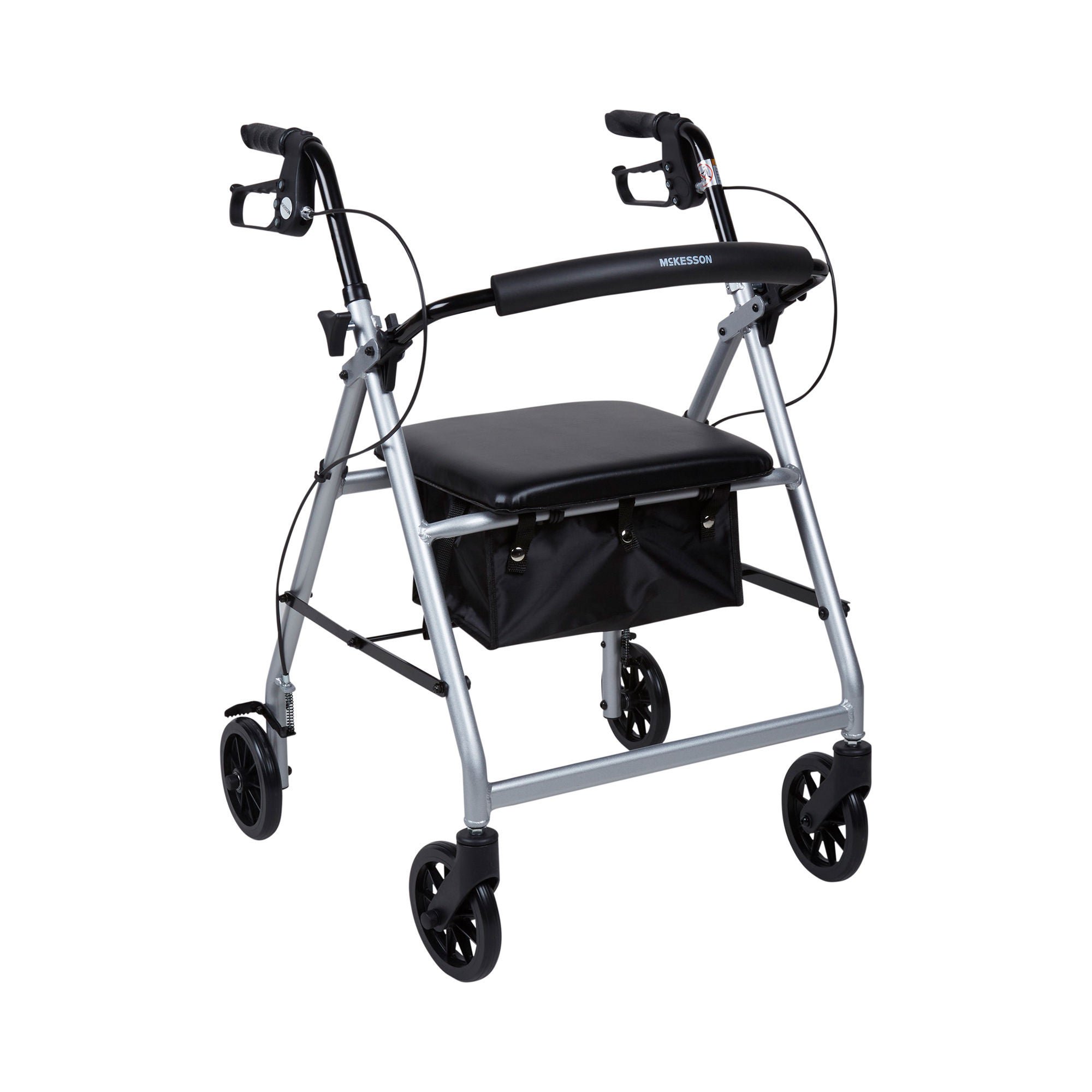 McKesson Folding Aluminum Four-Wheel Rollator, Silver