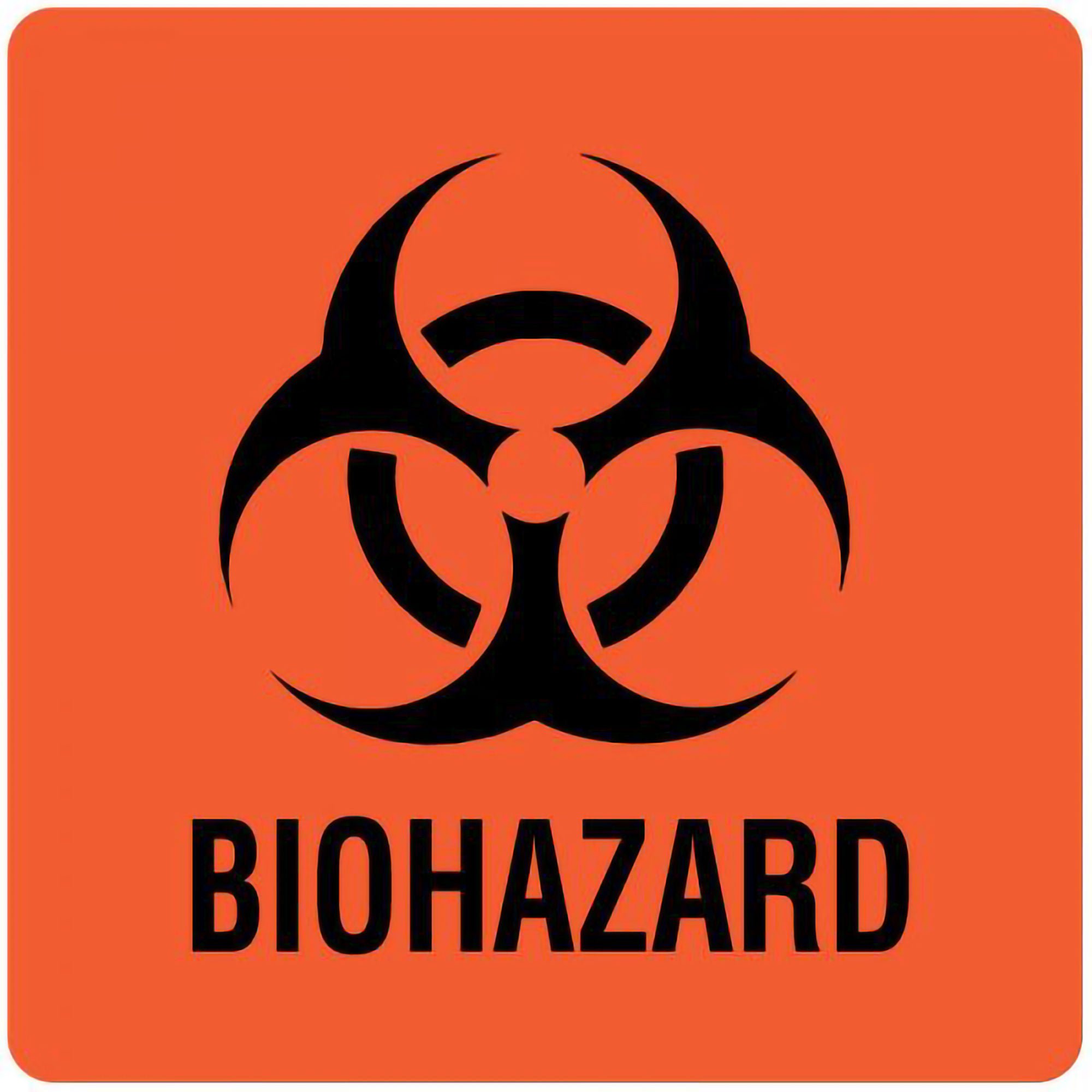UAL™ Biohazard Pre-Printed Label, 3 x 3 Inch
