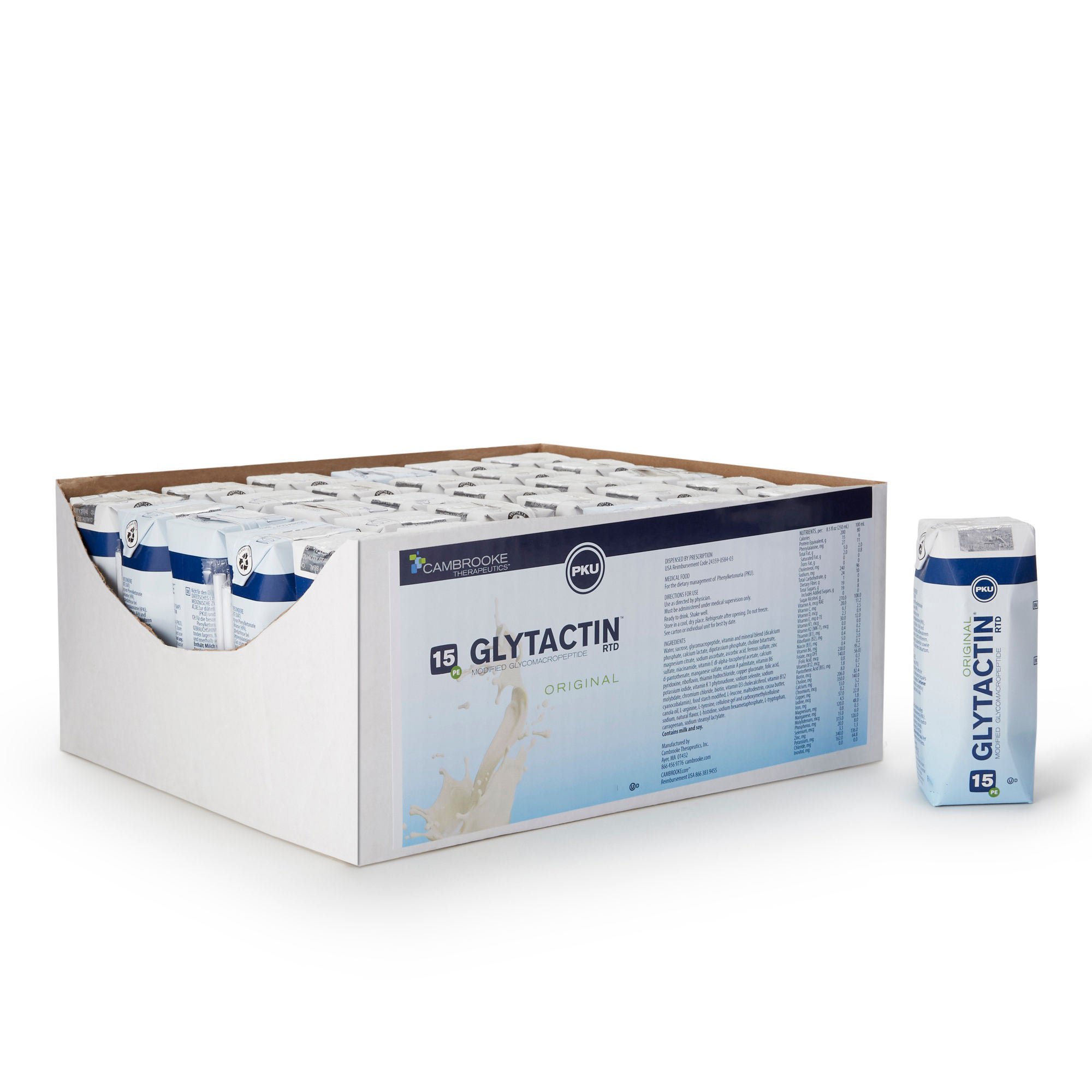 Cambrooke Therapeutics SUPPLEMENT, ORAL GLYTACTIN RTDORIG 15GM 8.3OZ (30/CS)
