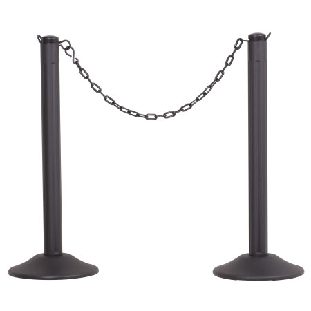 ChainBoss Stanchion - Black Empty with Black Chain 1