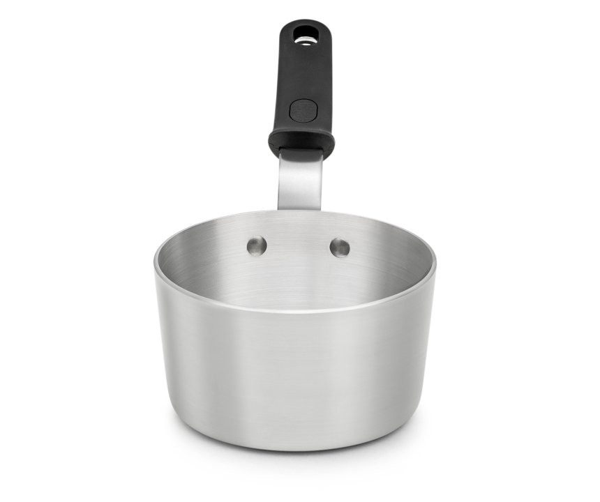 1 ½-quart Wear-Ever® tapered aluminum saucepan with natural finish and silicone handle