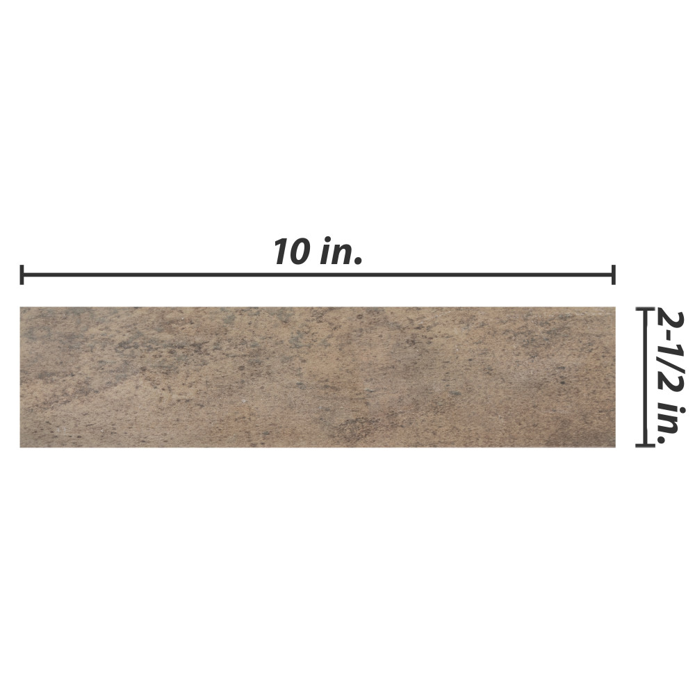 Capri Brick Terra 2-1/2 in. x 10 in. Porcelain Floor and Wall Tile