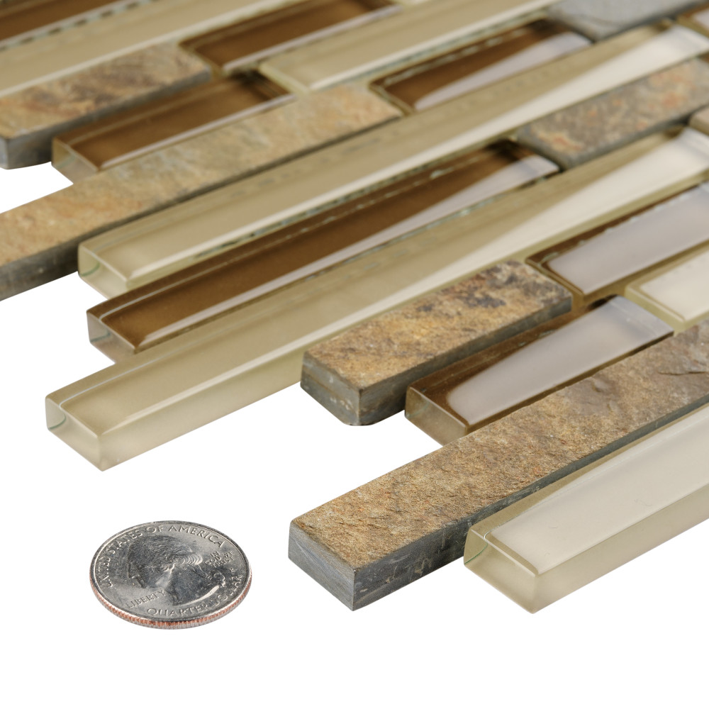 Tessera Piano Brixton 11-3/4 in. x 11-7/8 in. Glass Mosaic Tile