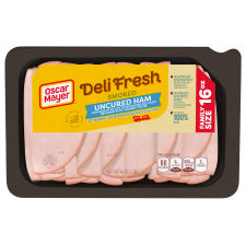 Oscar Mayer Deli Fresh Smoked Uncured Ham Family Size, 16 oz Tray