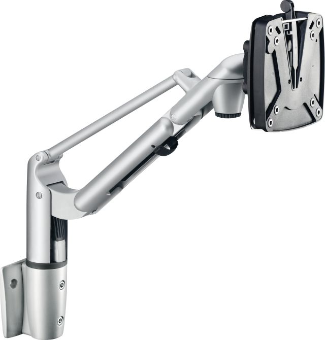 LiftTEC® I sw mounts on a Novus SlatWall to enhance ergonomic comfort and create more useable space.