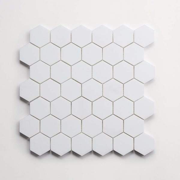 clé thassos | hex mosaic sheet 