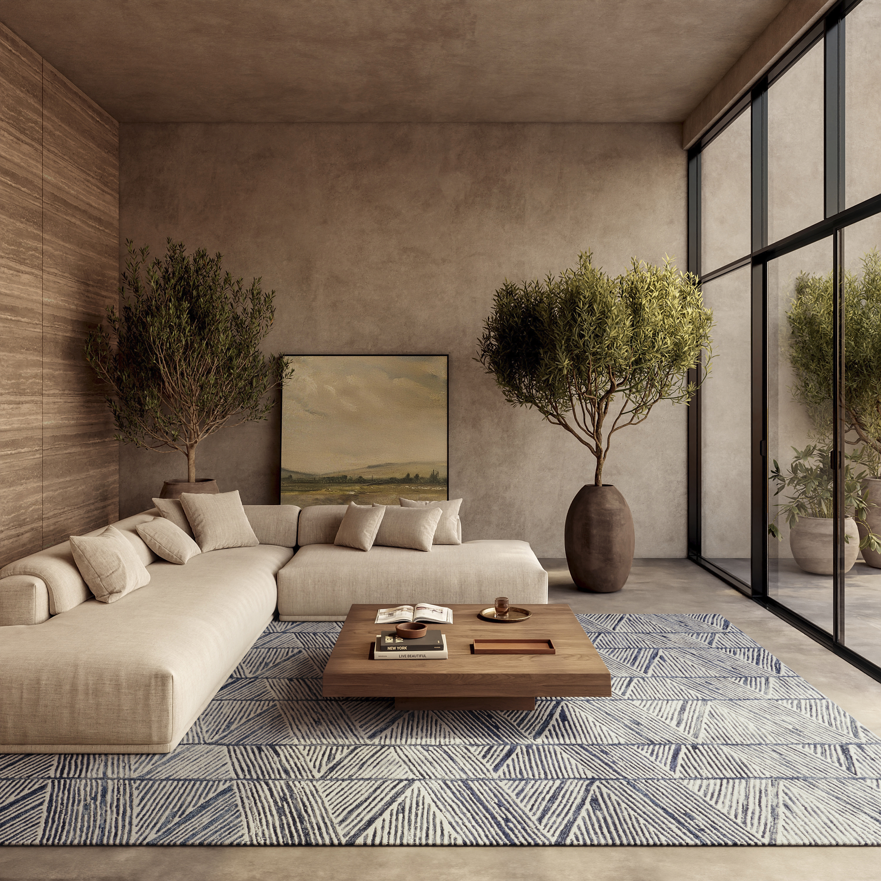 Nourison Colorado 8'3" x 11'6" White Blue Modern Indoor Rug