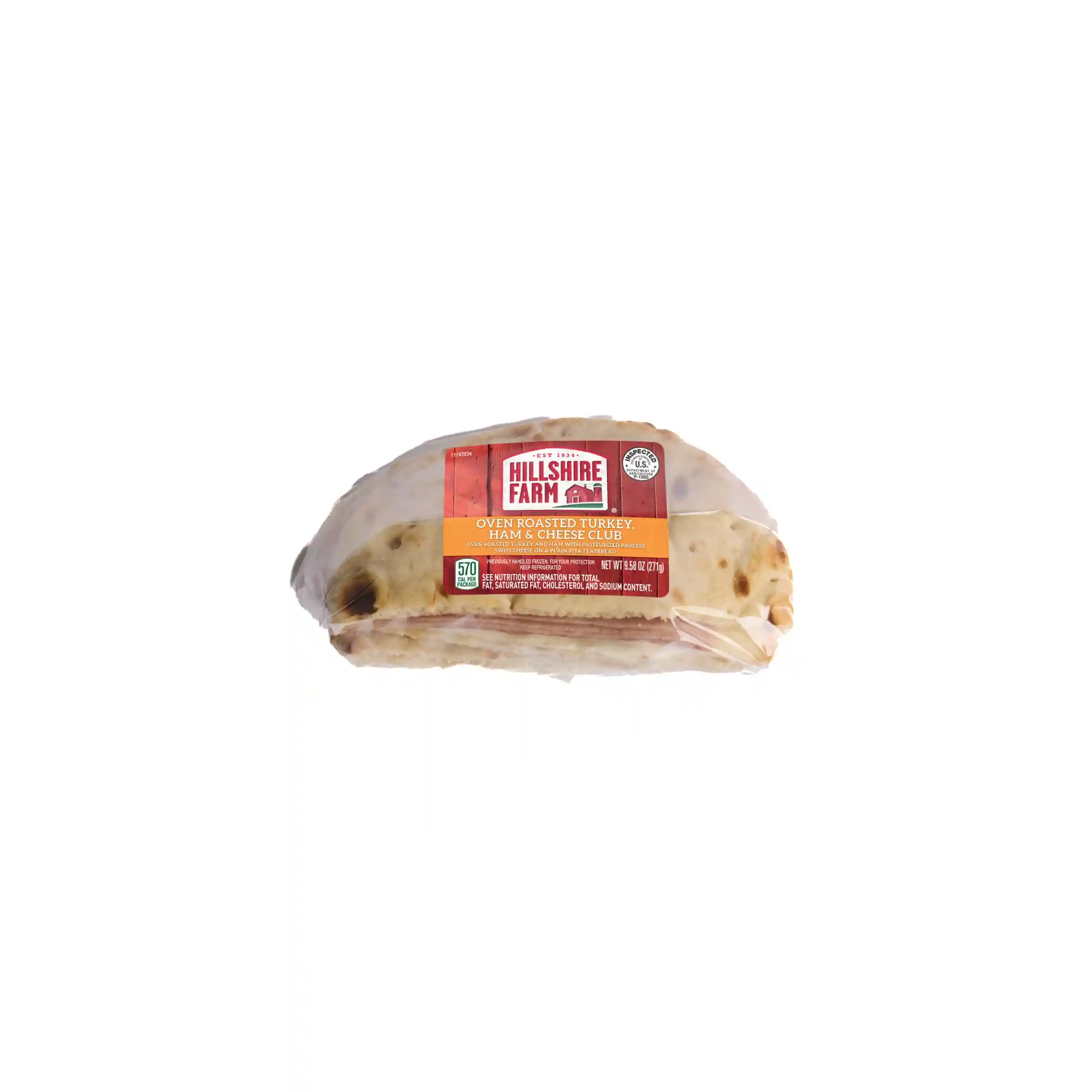 Hillshire Farm® Turkey Ham & Cheese Club Flatbread Sandwich_image_3