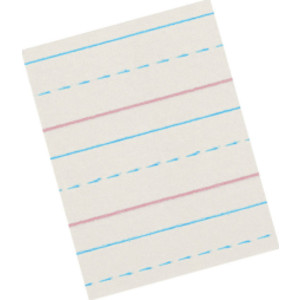 Newsprint Handwriting Paper, Dotted Midline, Grade 2, 1/2" x 1/4" x 1/4" Ruled Short, 8" x 10-1/2", 500 Sheets