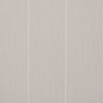 Neutral beige vertical-striped fabric panels, hanging flush and slightly textured; filtering light softly. They fill the frame with even, diffuse lighting and no visible room features.