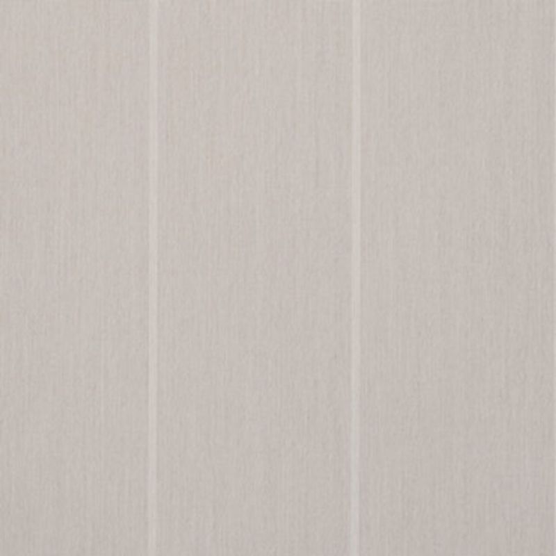 Neutral beige vertical-striped fabric panels, hanging flush and slightly textured; filtering light softly. They fill the frame with even, diffuse lighting and no visible room features.