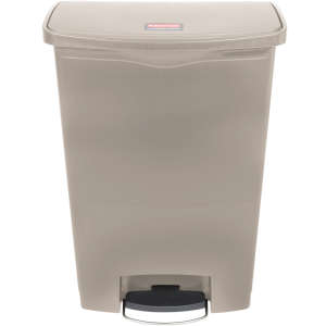 Rubbermaid Commercial, Streamline, Step-On, 24 gal, Resin, Beige, Rectangle, Receptacle