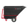 Rubbermaid Commercial, BRUTE, Rotomolded Towable Tilt Truck, Heavy Duty, 1 1/2 Cubic Yard, Black