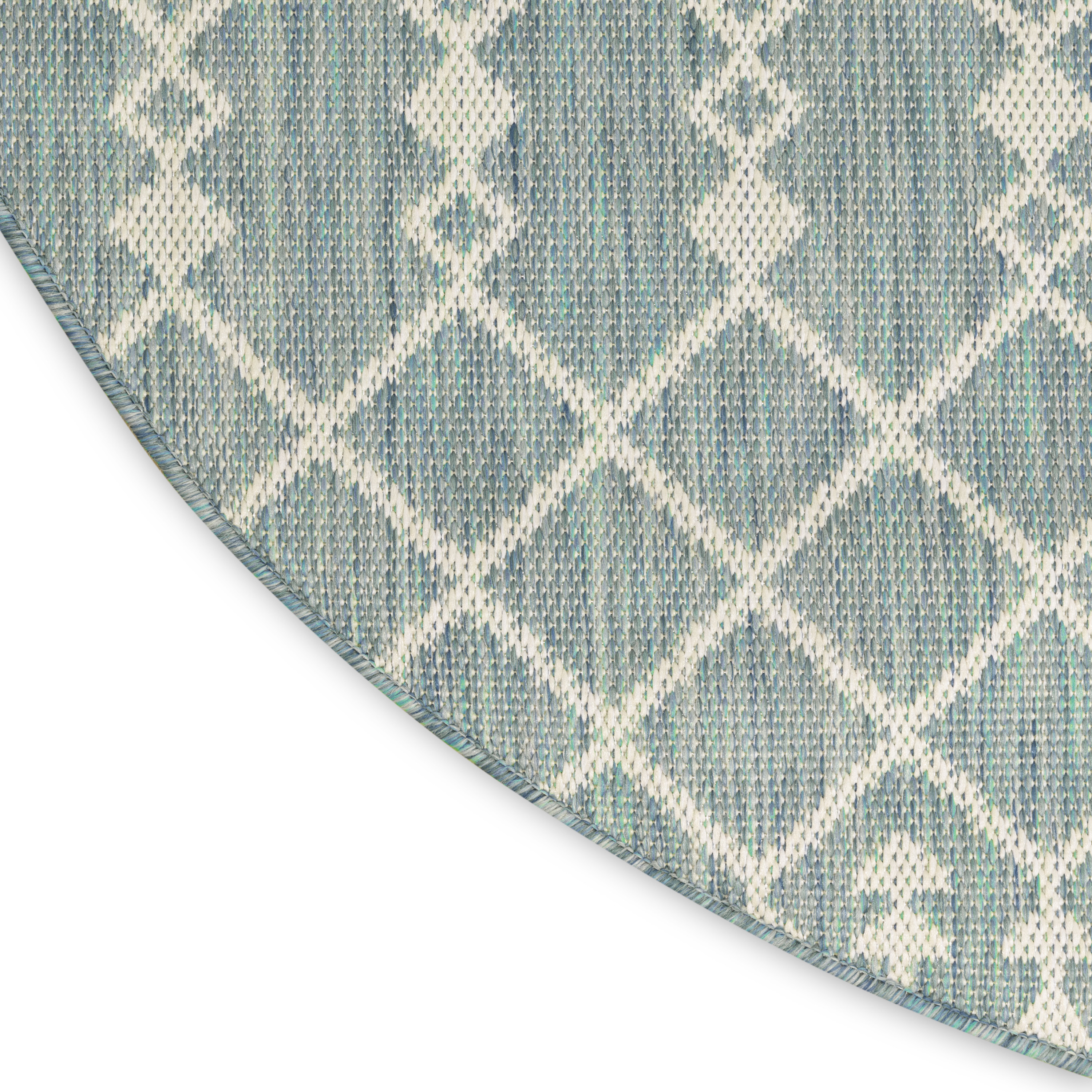 Nourison Positano 8' x Round Aqua Modern Rug