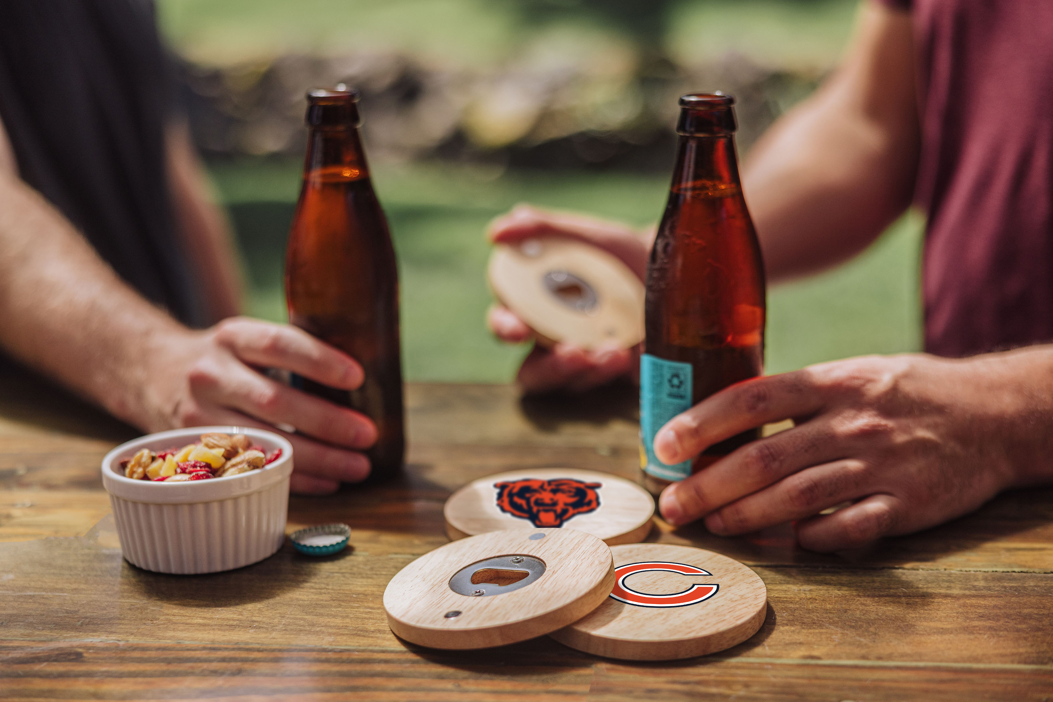 Chicago Bears - Coasters with Bottle Openers Set of 4