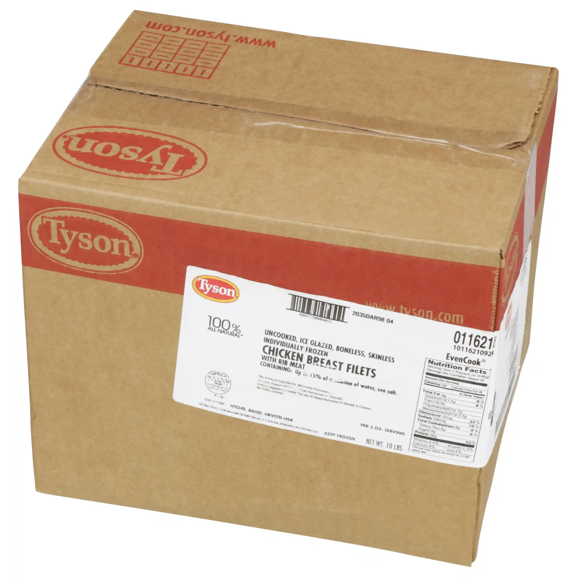 Tyson® EvenCook® All Natural* IF Unbreaded Boneless Skinless Chicken Breast Filets, 5 oz._image_5