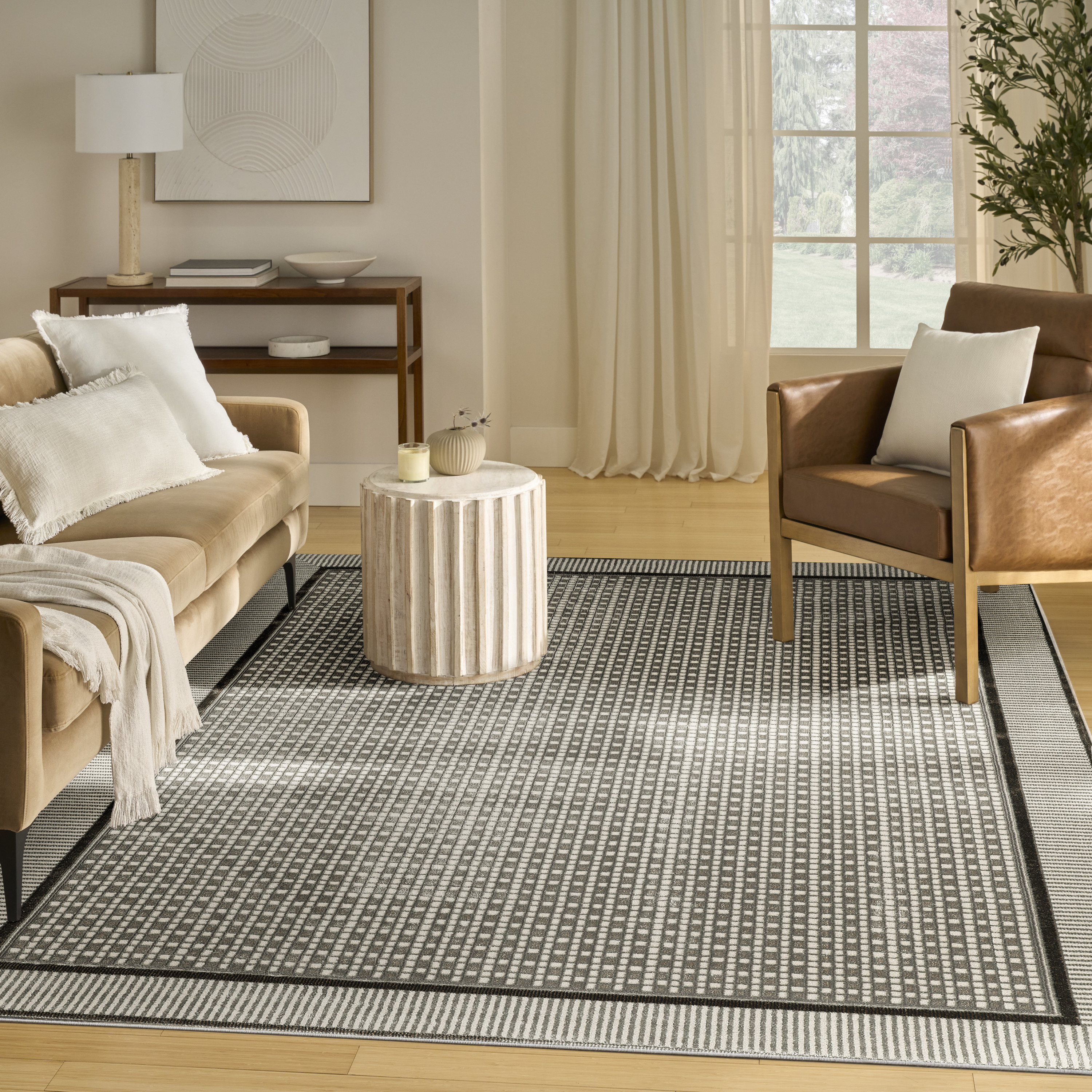 Nourison Nordic 8' x 10' Ivory Grey Modern Indoor Rug