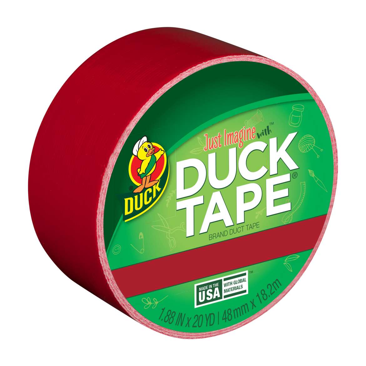 Color Duck Tape® Brand Duct Tape - Cha Cha Cherry, 1.88 in. x 20 yd.