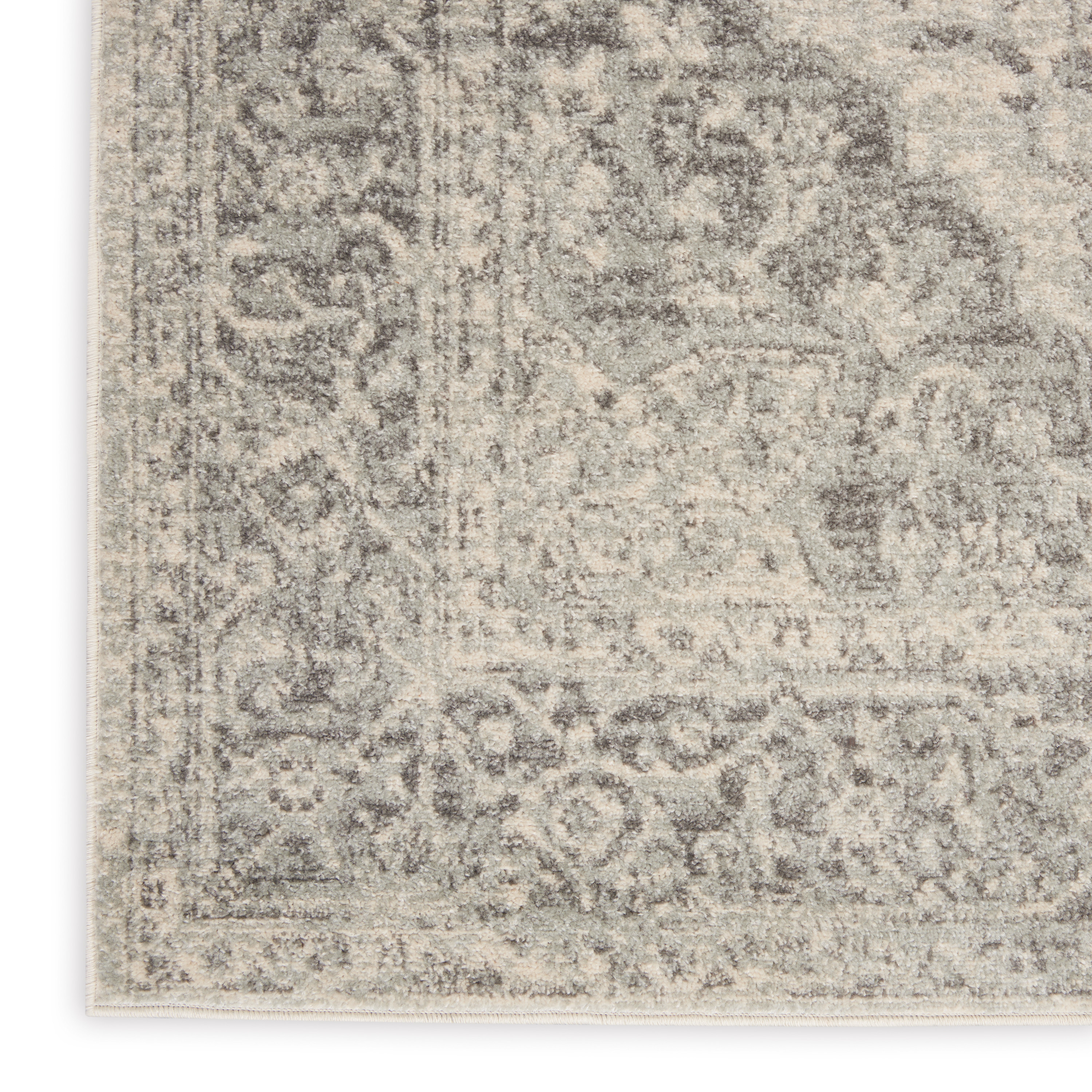Nourison Tranquil 7' x 10' Ivory Grey Vintage Indoor Rug