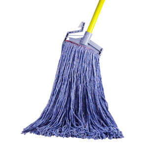 Hillyard, Blend Cut-End Wet Mop Head with 1.25" Headband, 24 oz, Blue