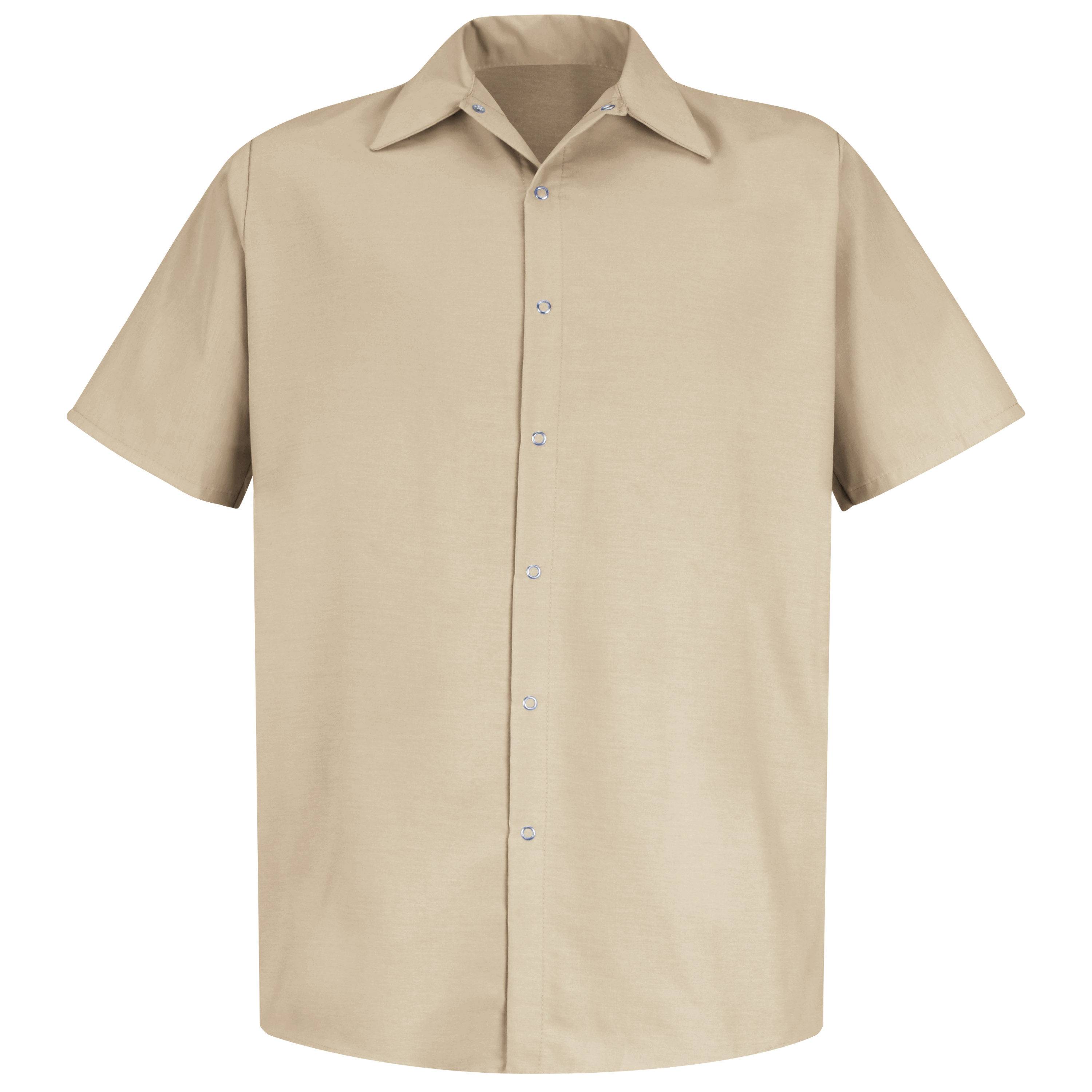 Red Kap Men's Short Sleeve Specialized Pocketless Work Shirt - Picture 8 of 11