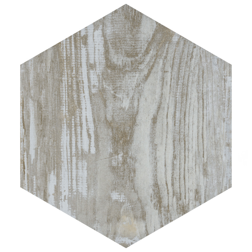 Suomi Hex Grey 8-5/8 in. x 9-7/8 in. Porcelain Floor and Wall Tile