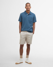 Dymchurch Seersucker Polo Shirt Dusk Blue